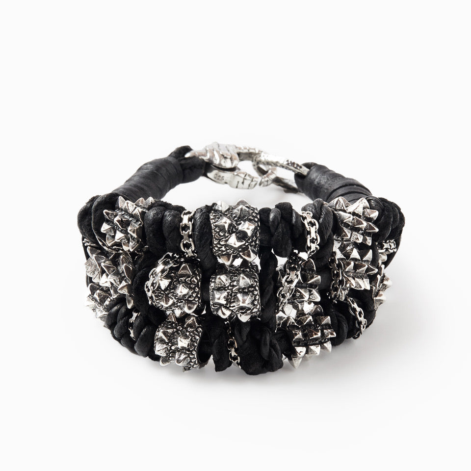 DOUBLE SPIKE BLOCK Bracelet | Urban Punk Design | KD2024 LSD